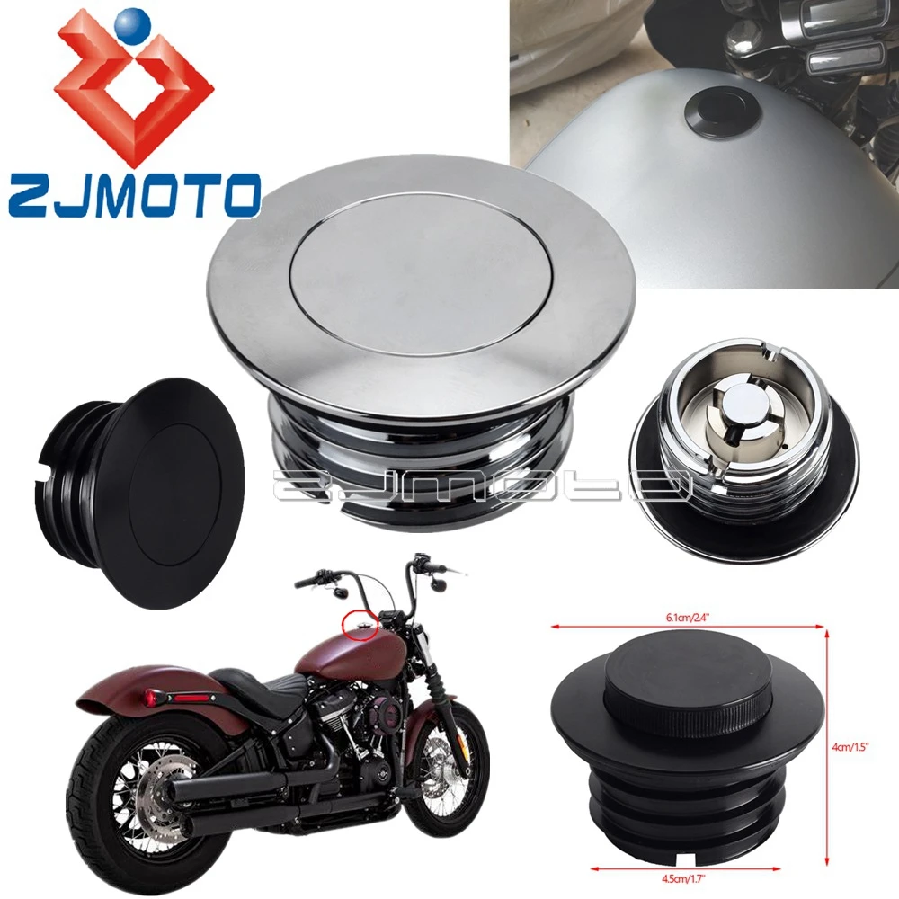 For Harley Softail Street Bob Breakout Standard 18-22 Motorcycle Gas Tank Cover Petrol Cap CNC Pop-up Flush Mount Fuel Tanks Lid