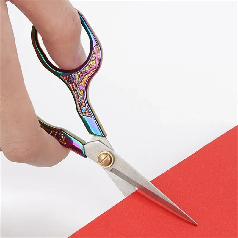 1PC Stainless Steel Vintage Scissors Sewing Fabric Cutter Embroidery Tailor Thread Scissor Tools for Sewing Shears 2024 New