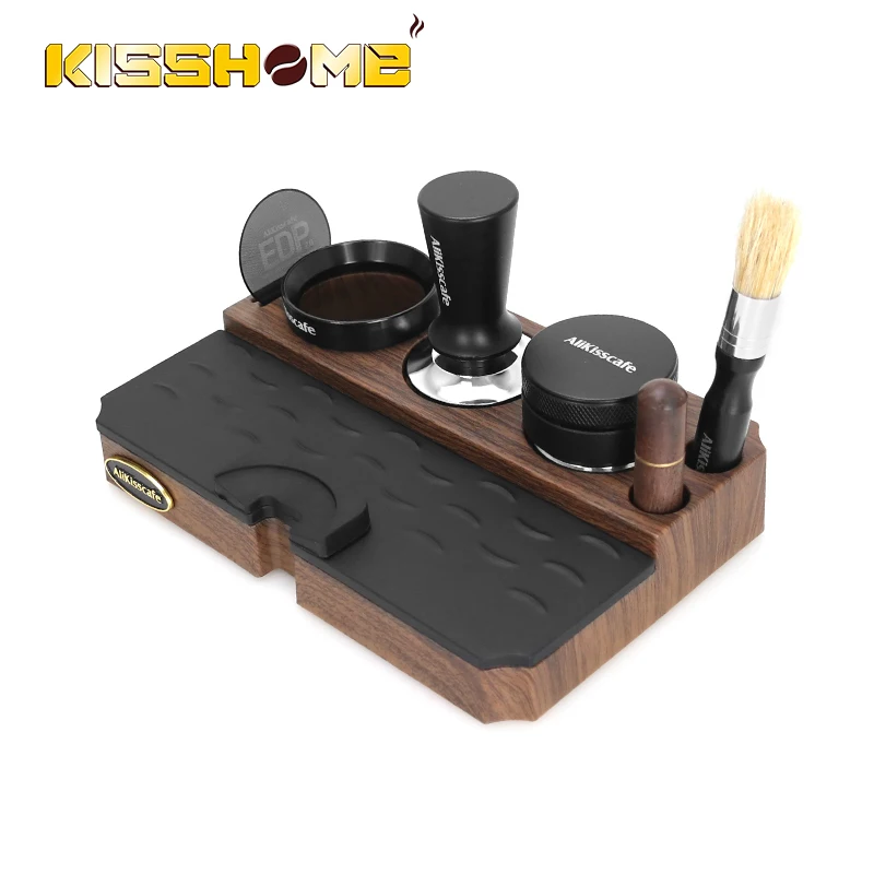 AliKisscafe Coffee Tamping Station Stand Support Base For 51mm 54mm 58mm Portafilter Espresso Tamper Mat Barista Tools Accessory