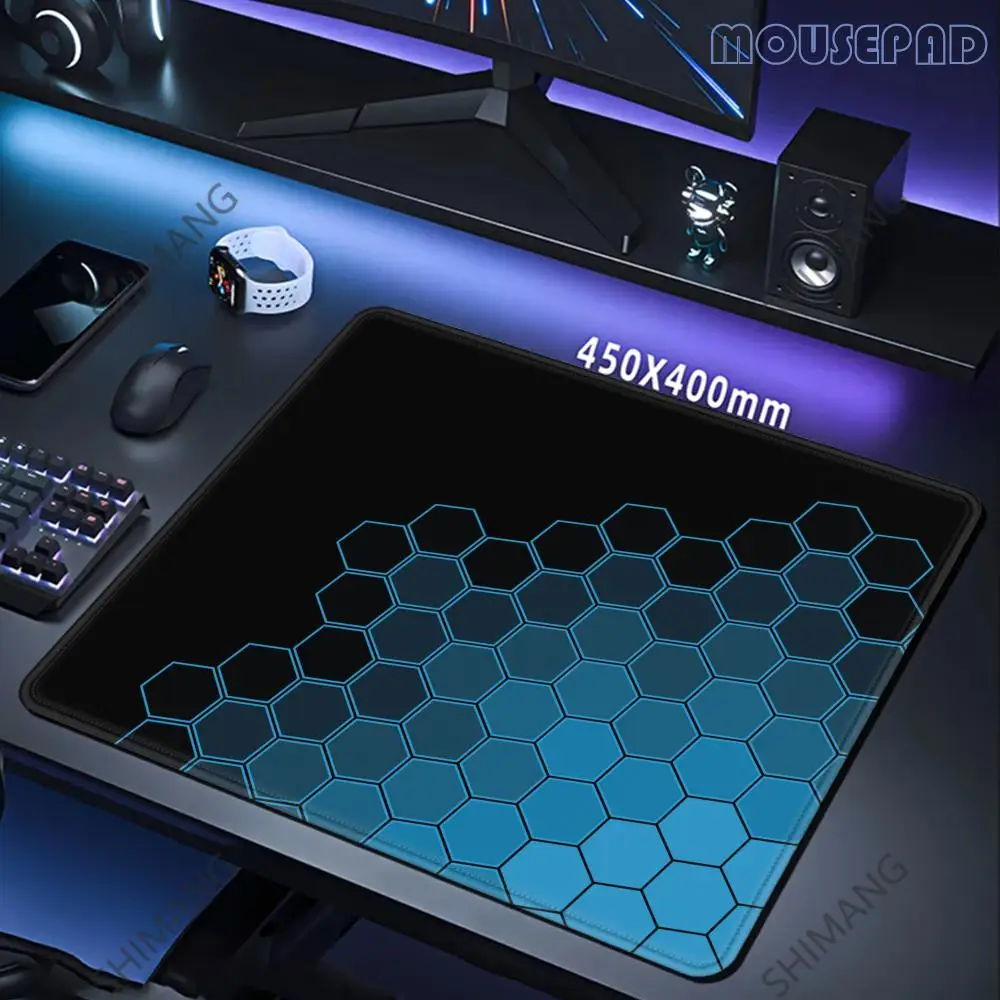 

500X500 Hexagon Gaming Mouse Pad Computer Laptop Rubber Mousepad for PC Gamer Desktop Decoration Office Mouse Mat Deskmat Rug