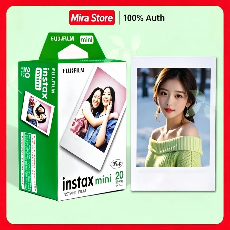 Fujifilm Instax Mini Film 10/20/40/60 Sheets for FUJI Instant Photo Camera Mini 7/8/9/11/12/13/25/40/90 3 Inch White Edge Films
