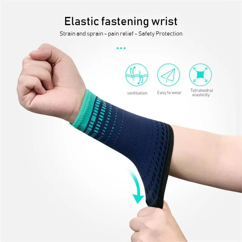 1 Pcs Sport Wristband Extended Wrist Support Compression Wrist Brace Protective For Basketball Volleyball Fitness Weight Lifting