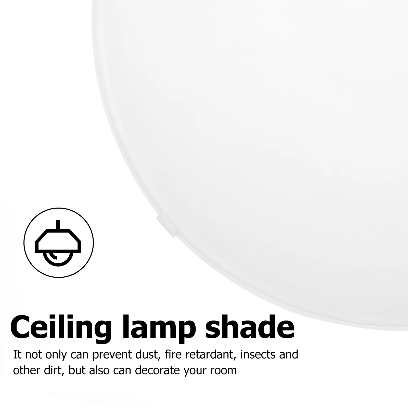 

2Pcs White Plastic Fire Retardant Ceiling Lampshades Soft Light Cover Anti-Damage Eye Protector Home Use Plastic Lamp Shades