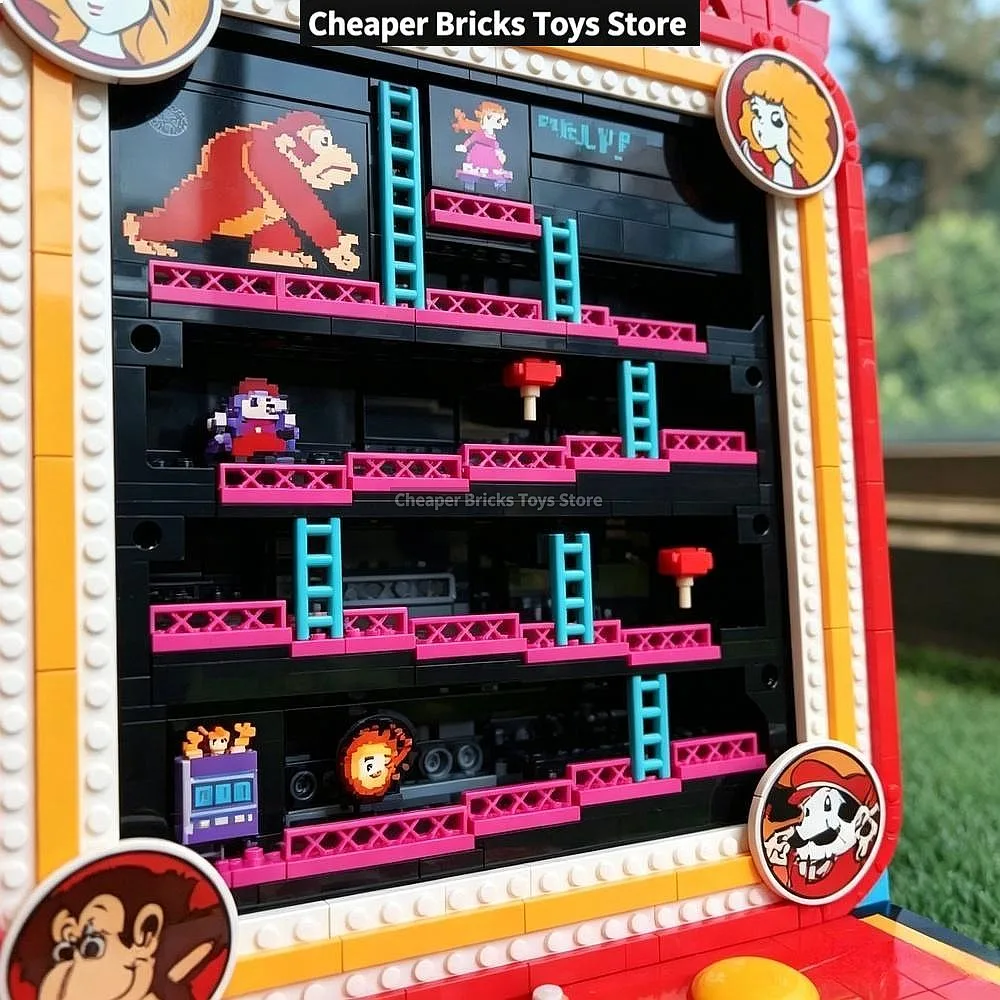 Coin-Op Game Machine Building Blocks with Insert-Coin Details, 1367Pieces, Collectible Gift for Adults Friends