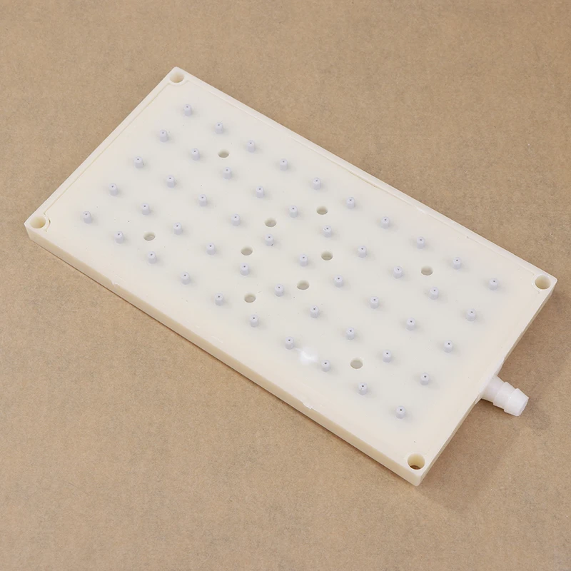 

△ ABS 22X10.9cm Rectangular Shower 10mm Intubation Type Interface Shower Head 5 * 10 Hole Top Spray Shower Head Accessories