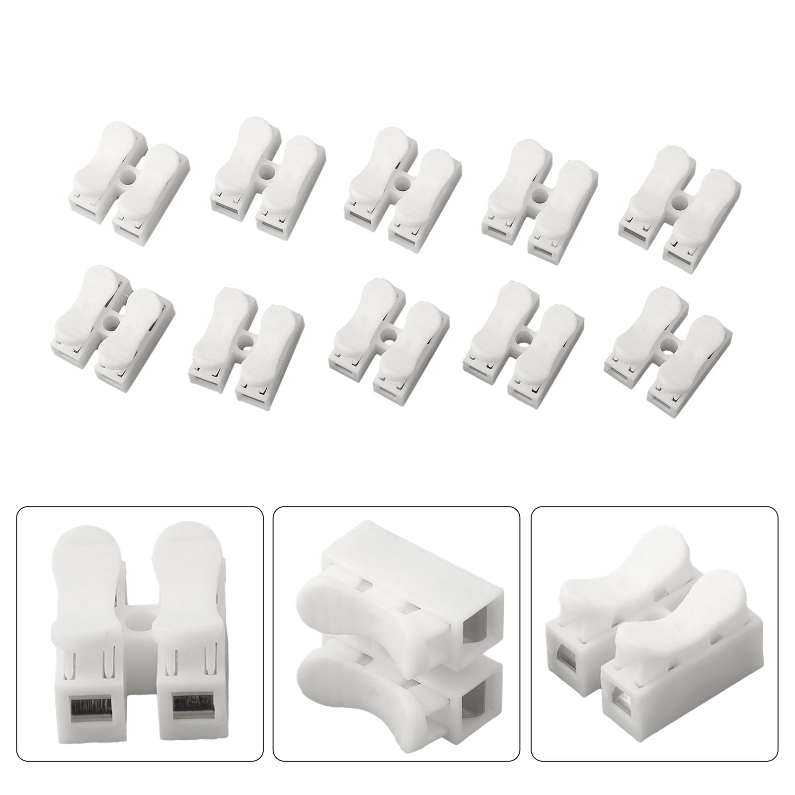 10Pcs for ch2 Spring Terminal Block for LED Strip Light Use with 2-Pin Configuration and High Frequency Operation Support