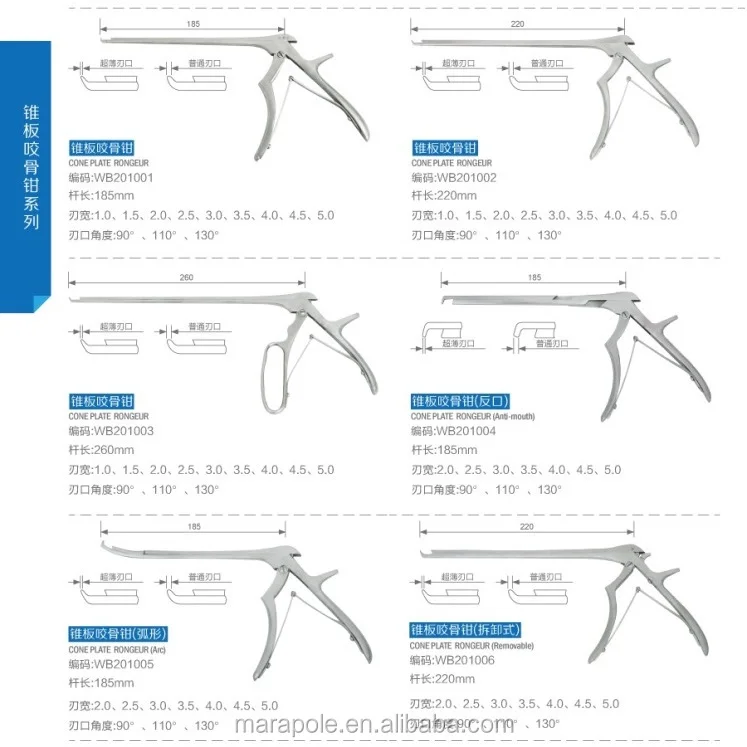 Laminectomy Rongeur, Surgical Instrument Forceps, Neurosurgery Instruments