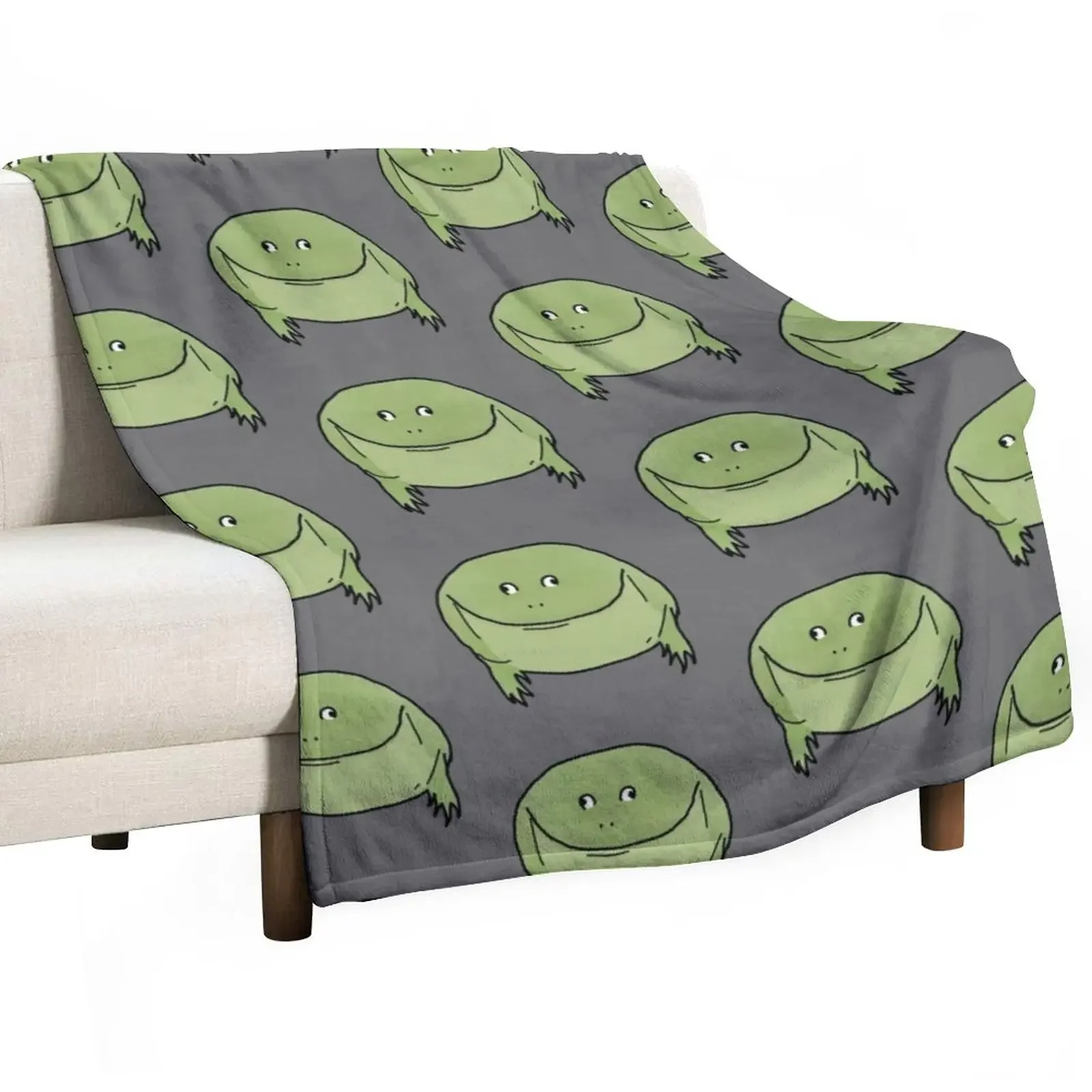 

Round Froggo Throw Blanket for sofa Summer Beddings Quilt Multi-Purpose Blankets