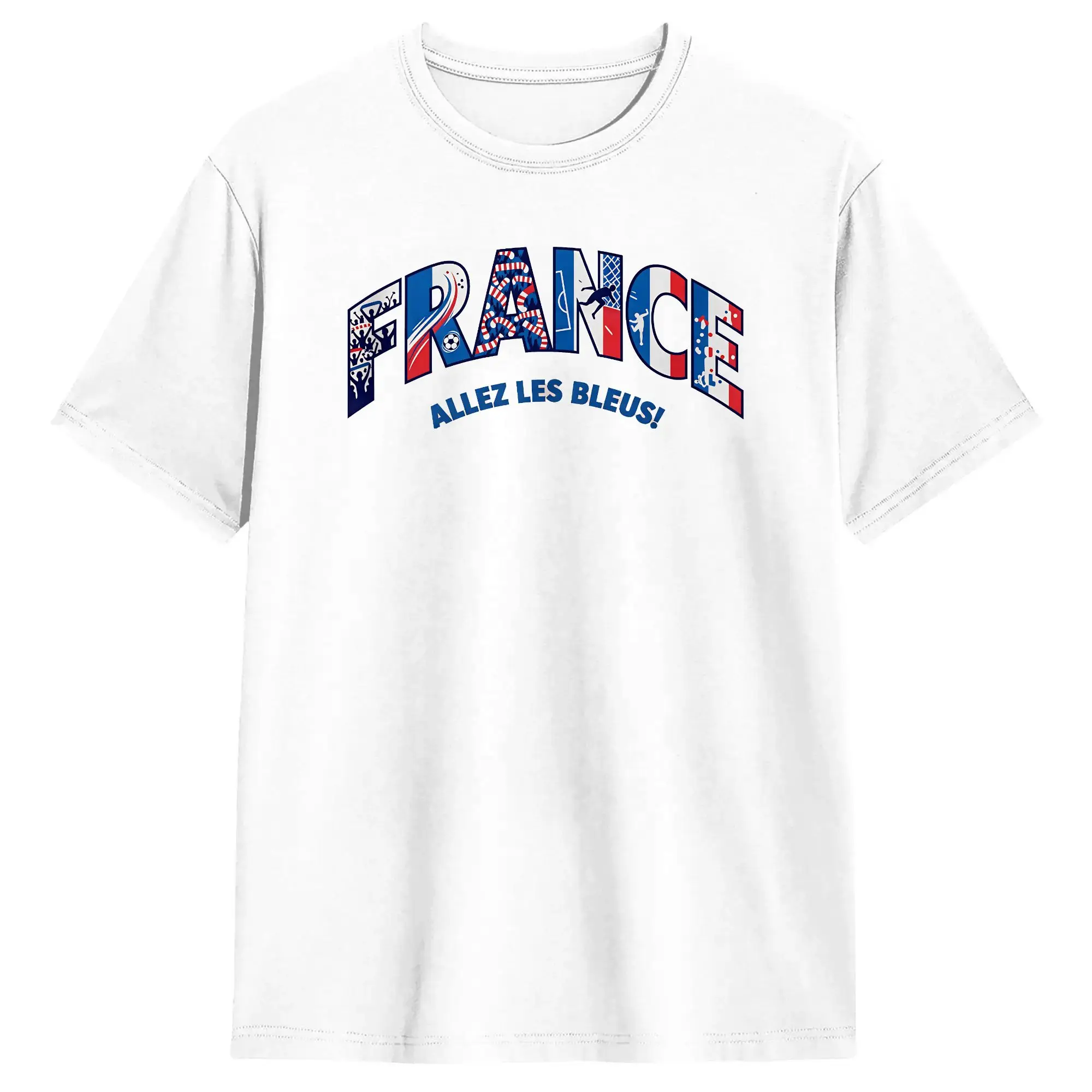 Men France Allez Les Bleus Soccer Fan 2026 T-Shirts  Cotton Tees Summer Aesthetic Short Sleeve T-Shirt O-Neck Fashion Tee Shirt