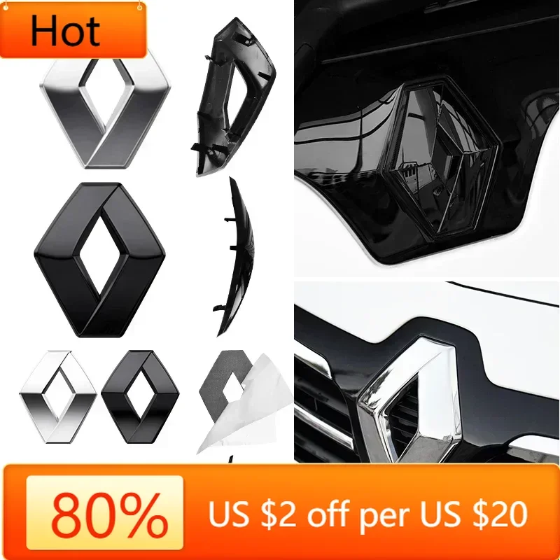 

Внутренние наклейки для Renault ZOE Austral Kardian Rafale Kangoo Arkana Clio Koleos 3D логотип значок автомобиля передняя решетка эмблема задняя T