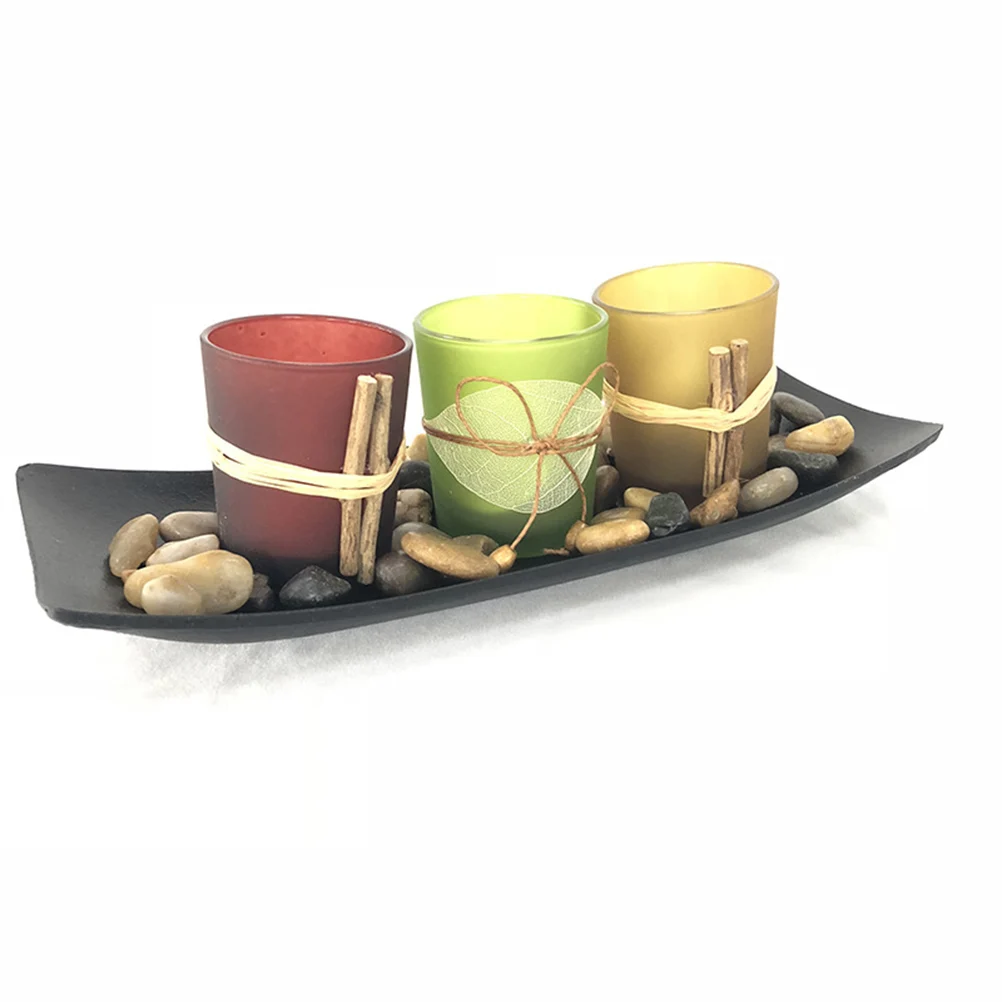 

3pcs Glass Candlestick Cup Modern European Style Decor For Wedding Restaurant Bar Party Centerpiece Ornament Glass Candles