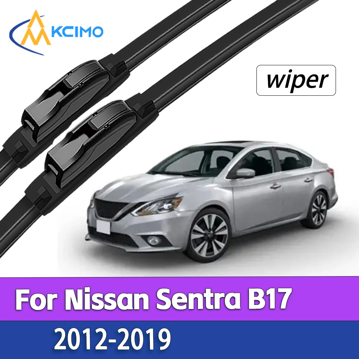 

All Weather Long Lasting Wipers For Nissan Sentra B17 2012-2019 Front Window Full Kit