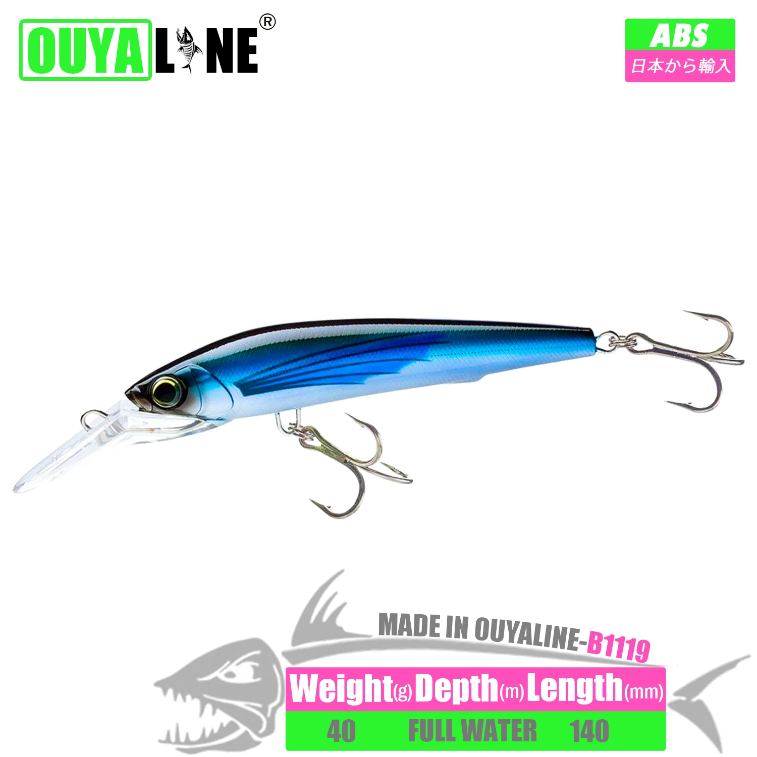 

Fishing Lure Minnow Weights 40g 14cm Sinking Isca Artificial Pesca Accesorios Mar Trolling Accessories Seabass Fish Goods Leurre