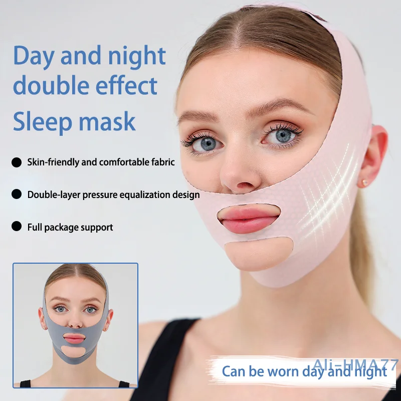 คางแก้มกระชับสัดส่วน V รูปร่าง V Line Lifting Mask Face Lifting ต่อต้านริ้วรอยสายคล้องคอ Sleeping Mask สุขภาพความงาม