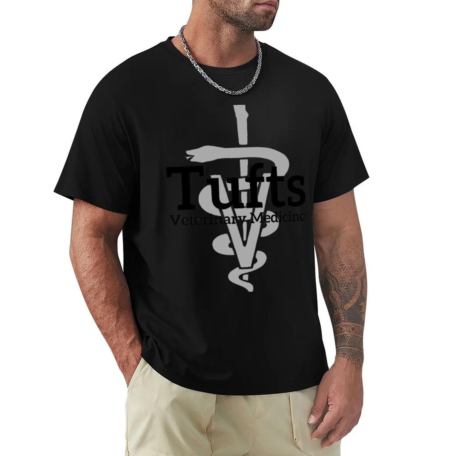 Tufts Veterinary School (Veterinarian Symbol) T-Shirt Trendy Casual Short Sleeve Shirt