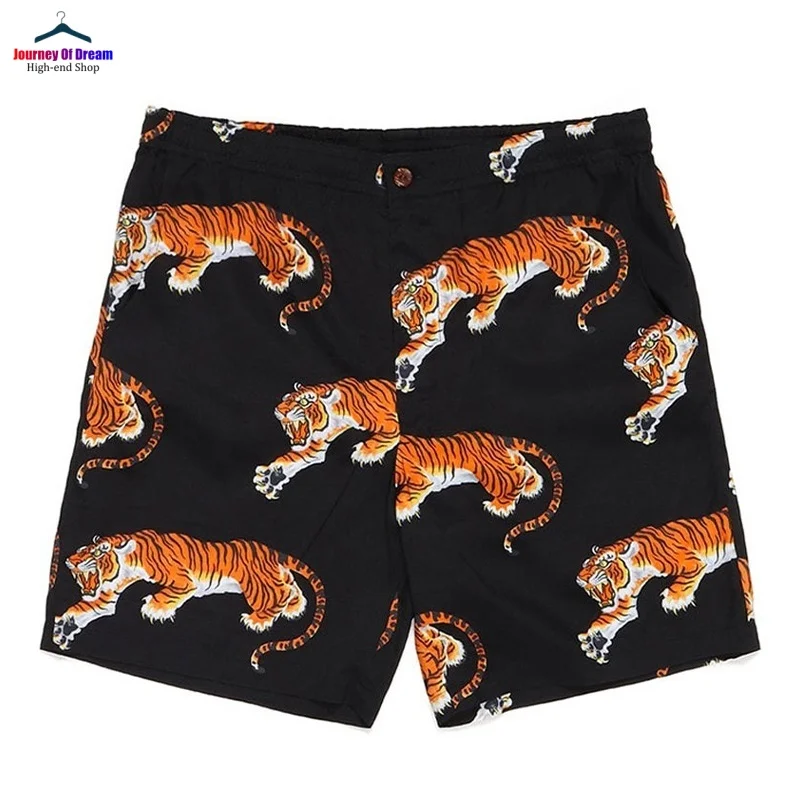 Summer Brand High-end Shorts Best quality Mens Womens WACKO MARIA Hundred Tigers Totem Hawaii Shorts