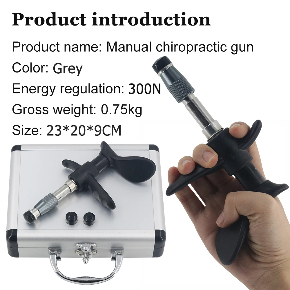 Manual Chiropractic Gun Intensity Treatment Body Relaxation Back Pain Relief Adjusting Massage Tools 300N Correction Massager