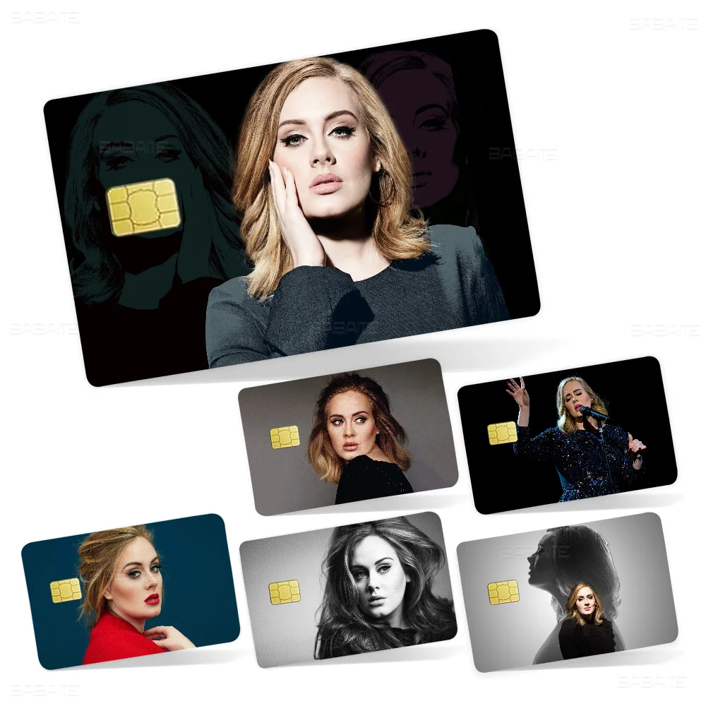 Adele Adkins Singer 2024 Anime Cartoon Skin Stickers Film Tape Case For Big Credit Debit Card Front Side