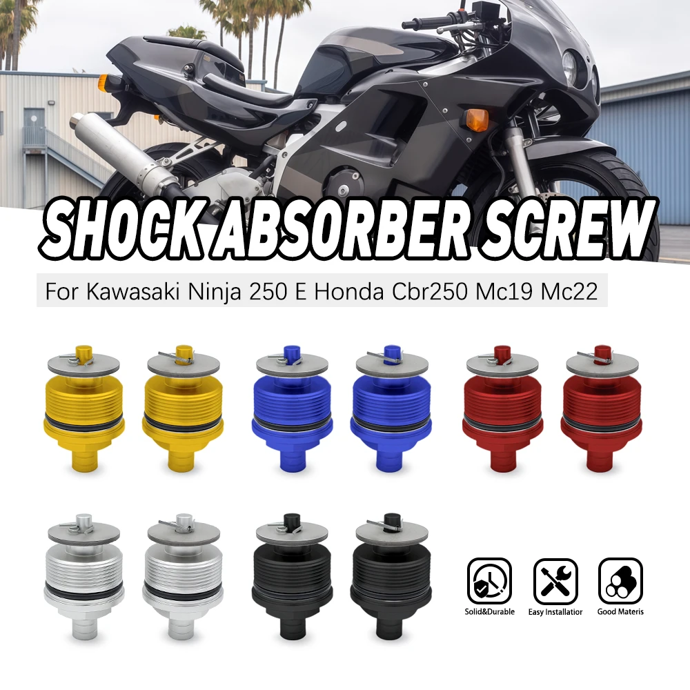 

Motorcycle Front Shock Absorber Fork Screws Preload Adjuster Screw Bolt Cap For Honda CBR250 MC19 MC22 For Kawasaki Ninja 250