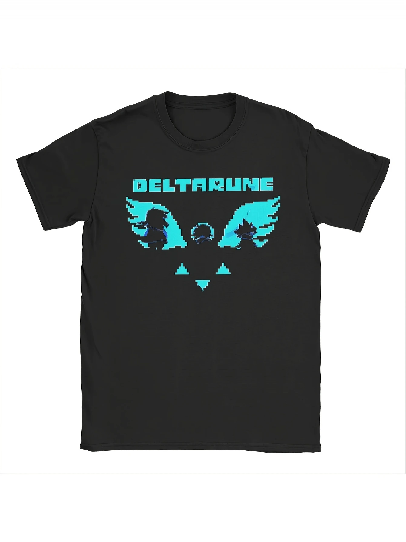 Neutral 'Legend Under' Hero Theme Printed T-shirt - Black Bottom with Blue and Blue Game Character Pattern