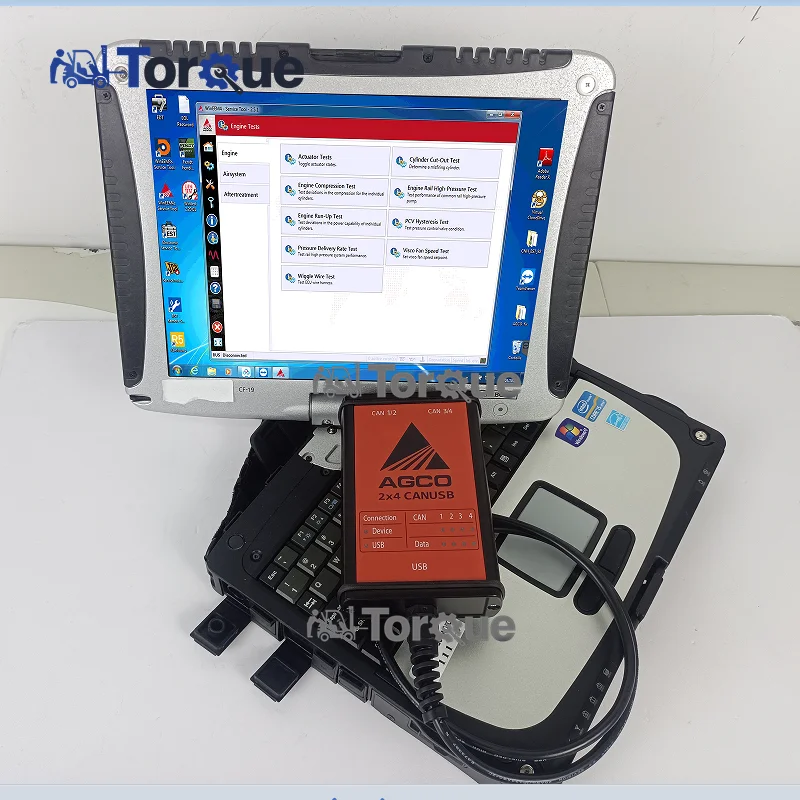 Heavy Truck Diagnostic Tool For AGCO 2x4 canbus Tractor use for Diagnostic Service Tool +CF19 Laptop