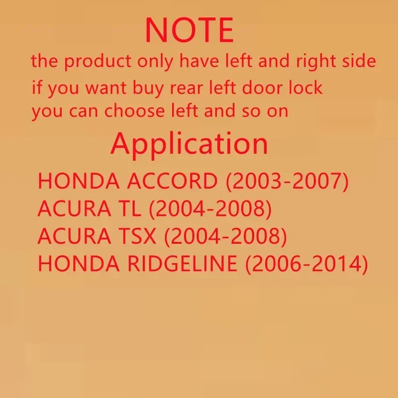 LHD RHD High quality power door lock actuator for Honda ACCORD 2003-07 ACURA TL ACURA TSX  RIDGELINE 72155-SDA-A01 72115-SDA-A01