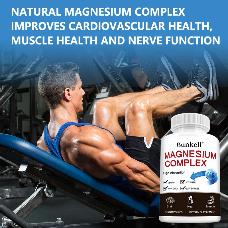 Triple Magnesium Complex - Meningkatkan Kualitas Tidur, Meningkatkan Energi, Meningkatkan Sistem Pencernaan, dan Meningkatkan Kekebalan Tubuh, 120 Kapsul