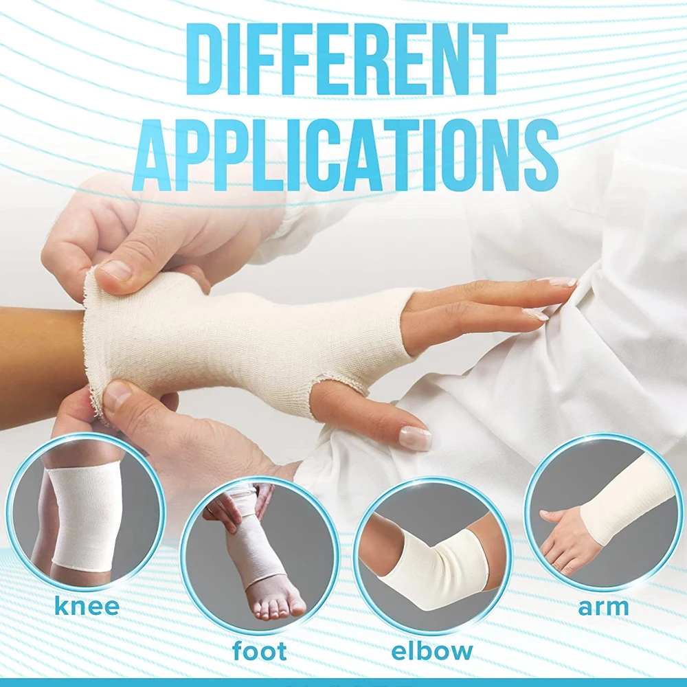 1 Roll Cotton Tubular Stockinette Gauze Roll Tubular Arm Stocking Elastic Leg Stockinette Tubing Compression Tube Sleeve Bandage