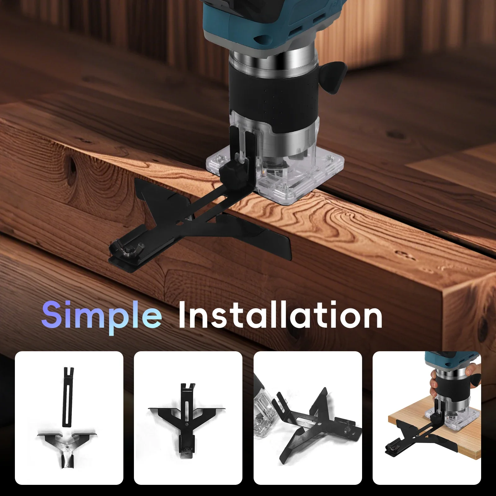 NEW Brushless Electric Hand Trimmer Cordless Wood Router Woodworking Engraving Slotting Tool be suitable for Makita 18V Battery