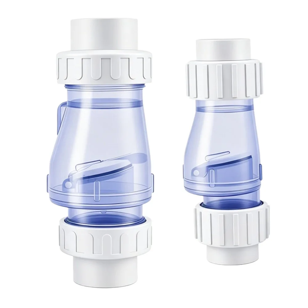 

Transparent PVC Check Valve Anti Backflow For Pool Pump Fish Pond Spa Water System Filter Equipment Accessories