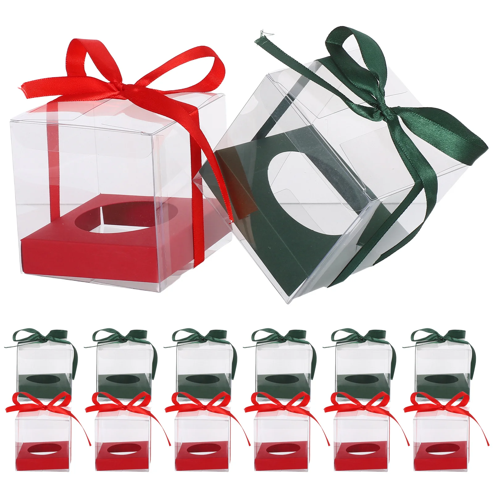 

Cupcake Carrier Boxes Clear Mini Case with Lid Single Containers for Parties Lids