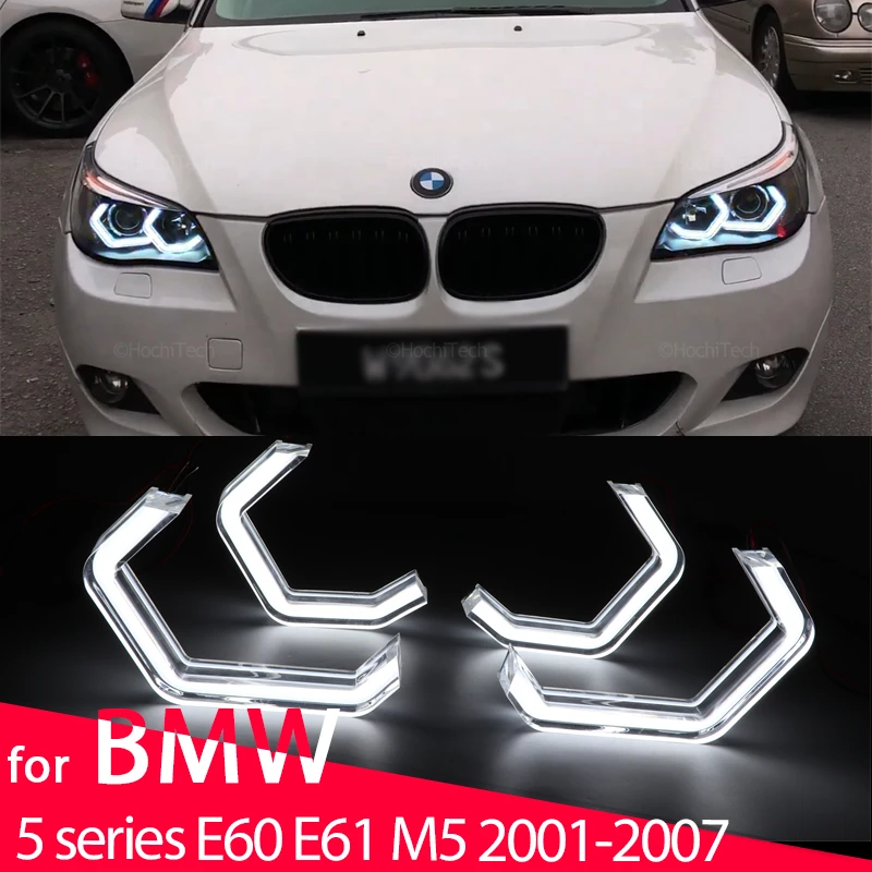 

M4 Concept Style DTM LED White Angel Eye Kit For BMW 5 series E60 E61 520i 525i 530i 540i 545i 550i M5 2001-2007 Accessories