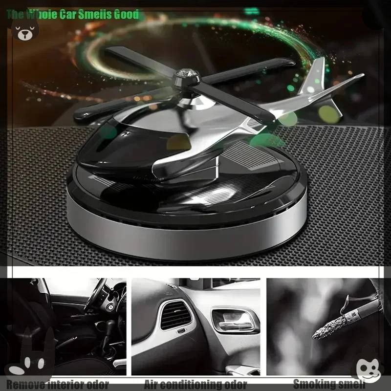 Helicopter Styling Solar Car air freshenerDecorative Aromatherapy Car interior accessories Propeller rotary perfume diffuser