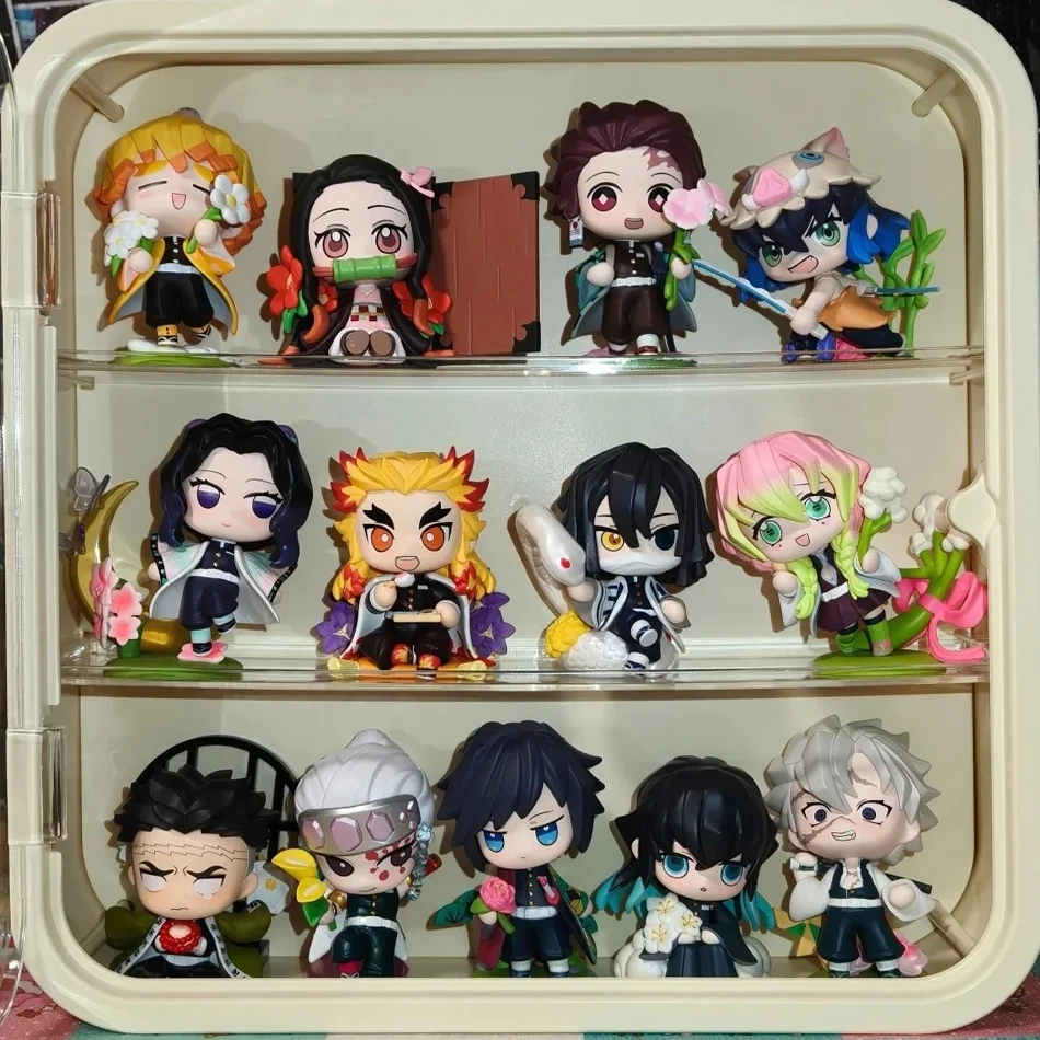 

Demon Slayer Tanjiro Kamado Nezuko anime cartoon figure with box creative personalized statue model ornament surprise gift box
