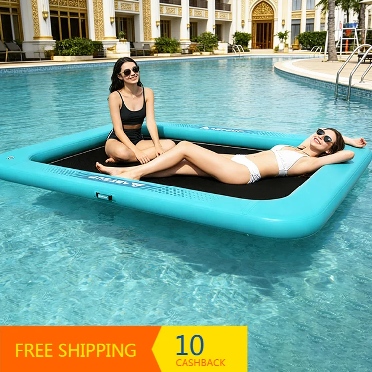 Custom Logo Size Drop Stitch Inflatable Floating Dock Platform Swim Deck Mat Over 500kg Capacity Factory Price Outdoor