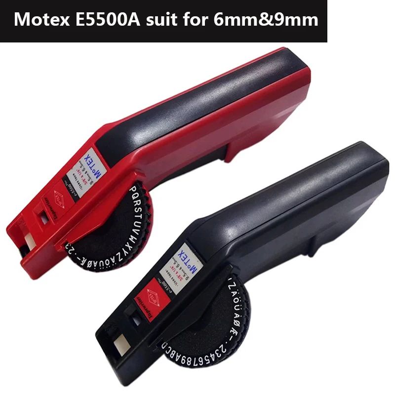 Motex E5500A Manual label maker Suitable For 6/9mm 3D Embossed Tape Replace for Dymo 1610 E101 C101 1880 Label Print