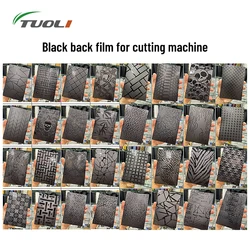 TUOLI Black 3D Embossed Texture Back Skin Film Protector Sticker For Blade Laser Cutting Machine Cellphone Decorative Sheet