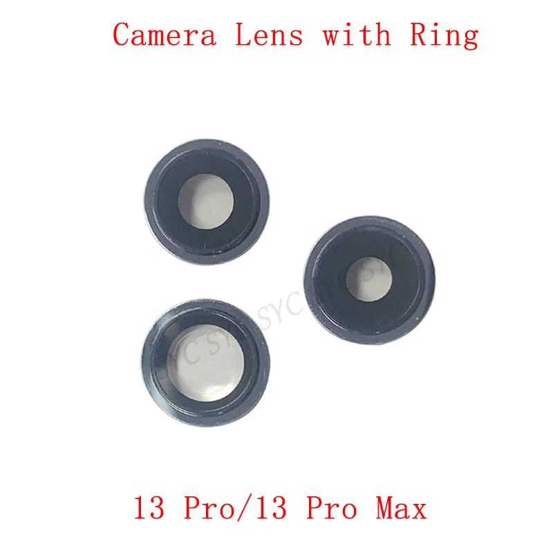 

Стекло объектива задней камеры с кольцом для iPhone 13 Pro Max, держатель объектива задней камеры, запасные части
