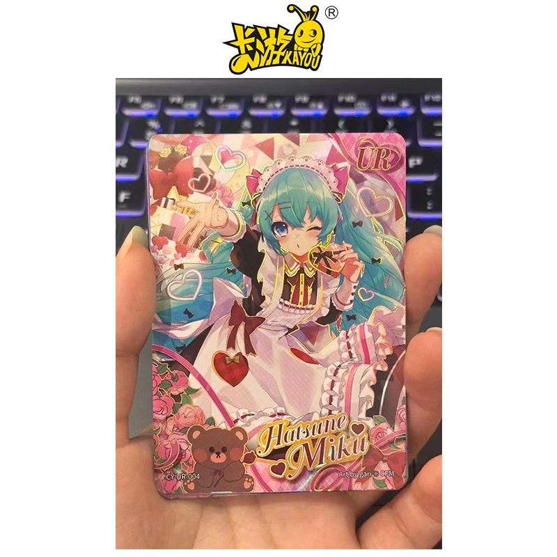 Kayout UR series (001-010) karta kolekcjonerska Hatsune Miku Megurine Luka postacie z Anime brązująca karta flash zabawki prezent świąteczny