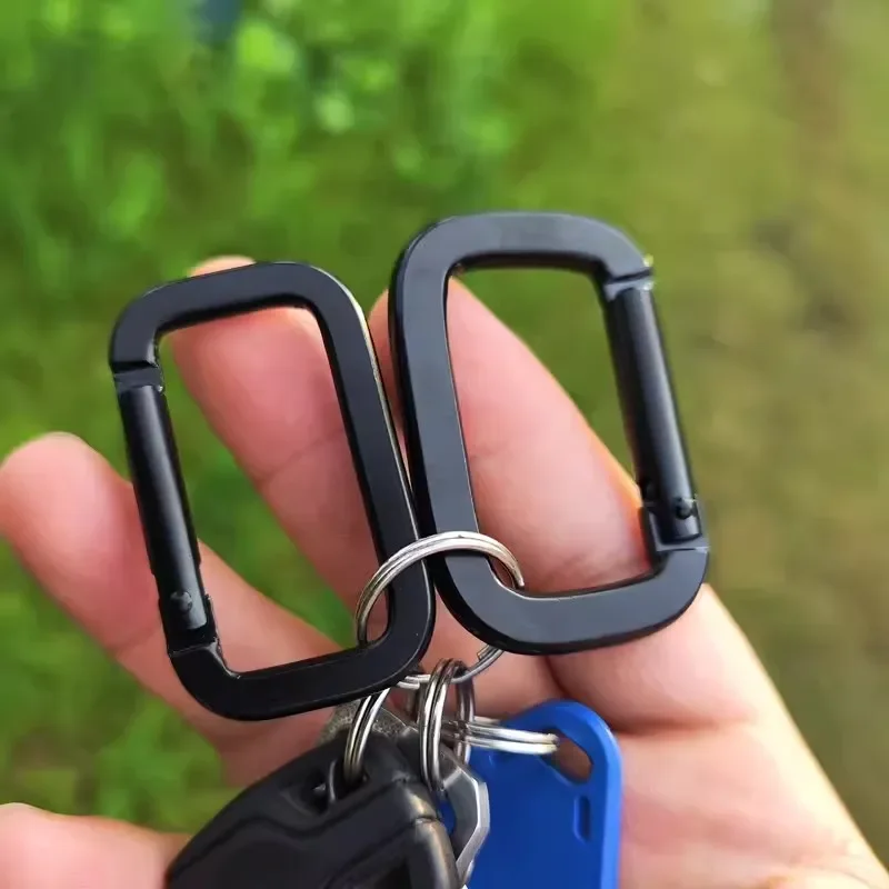Ovale Federringe aus Aluminiumlegierung, Taschenriemen-Schnallen, Beschichtete Clips, Karabiner für Geldbörsen und Handtaschen, Ovale Druckverschluss-Karabinerhaken – Detail 7