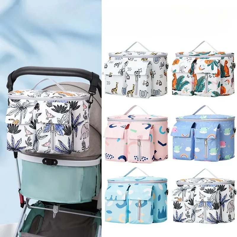 Portable Baby Stroller Diaper Bags Pram Hanging Bag Strollers Organizer Mummy Bag Buggy Cart Basket Hook Carriage Accessories