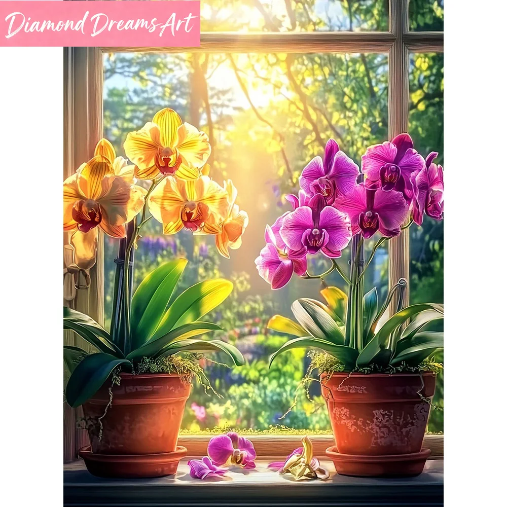 

Набор для вышивания 5D алмазной мозаики без рамки, с полным покрытием квадратными или круглыми стразами, для декора окон, рукоделия, подарка для взрослых, украшения дома