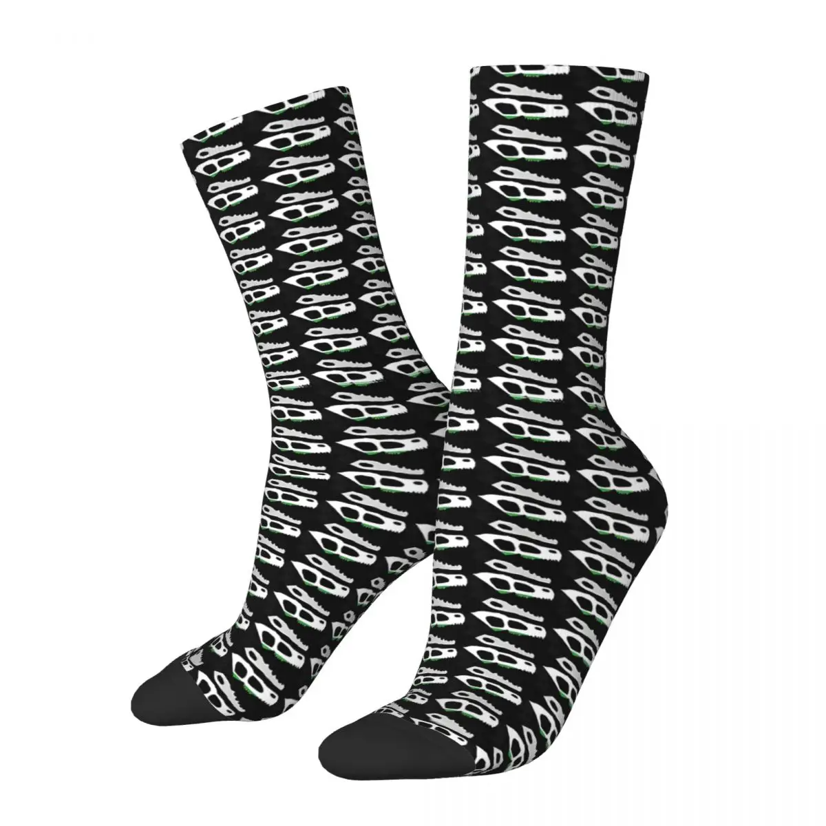 Men's compression Socks Dinosaur Velociraptor Skull Retro Harajuku Dinosaur Fossils Hip Hop Novelty Pattern Crew Crazy Sock