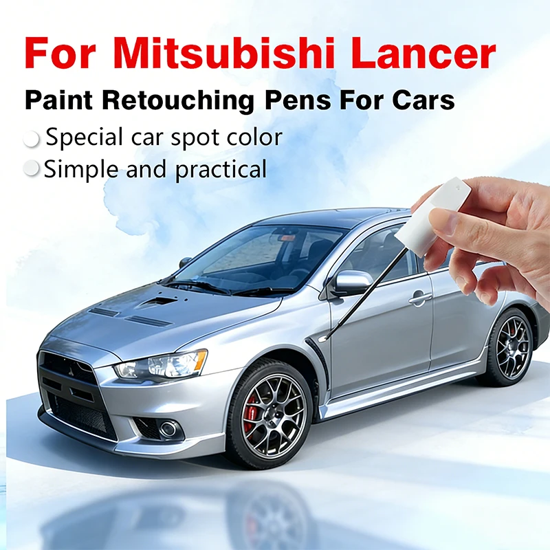 For Mitsubishi Lancer Car Paint Repair Pen Restores Original Factory Paint Finish with Clear Coat Enhances Gloss Silver