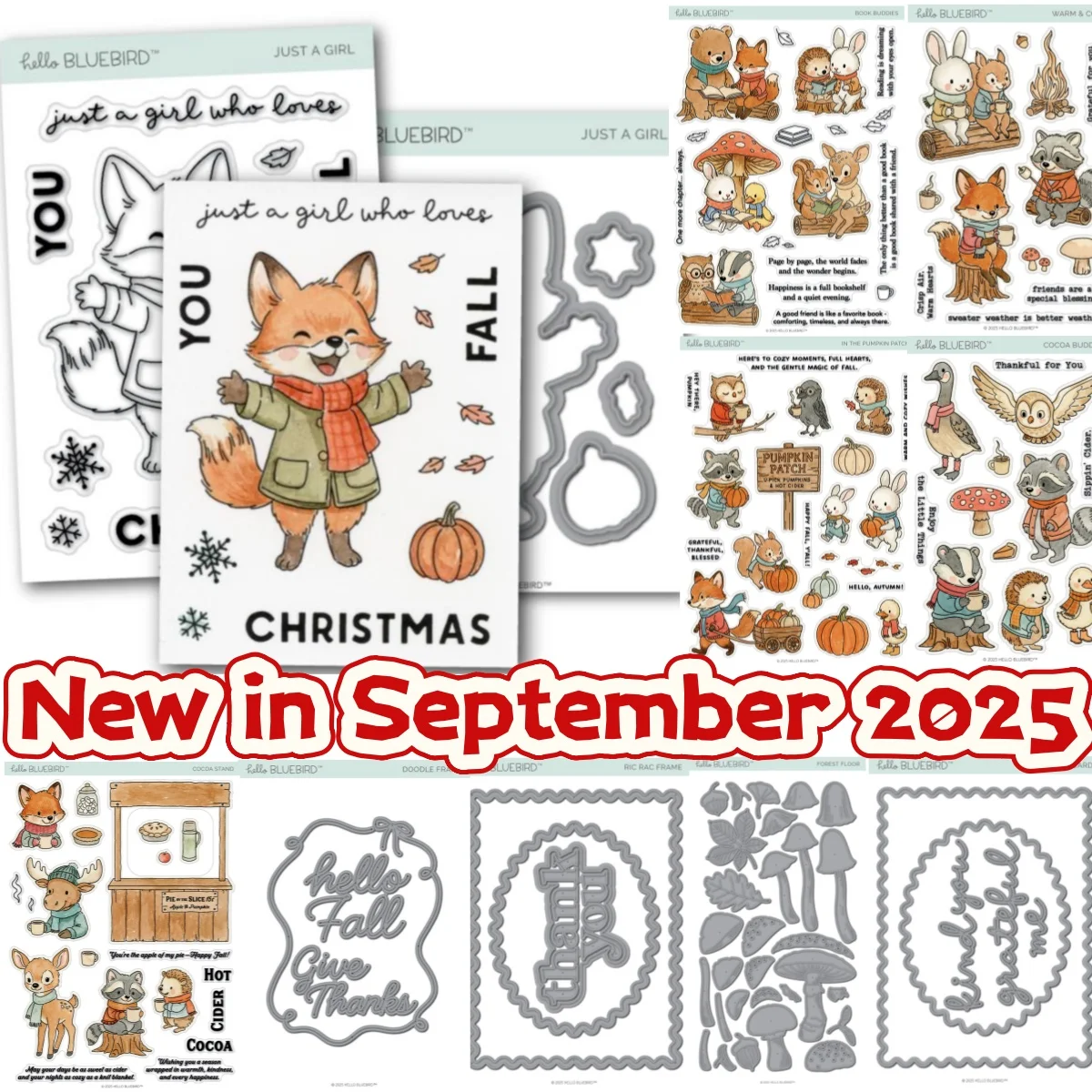 

2025 New Fall Animal Pumpkin Mushroom Clear Stamp Doodle Frame Metal Cutting Dies for DIY Decorating Scrapbook Card Album Craft