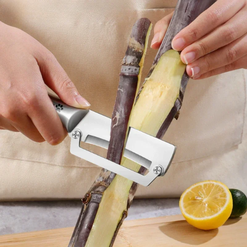 Fruit Peeler Lettuce Products Paring Knife Home Stainless Steel Cane Paring Knife Sugar Cane Peeler Commercial Kitchen Scraper