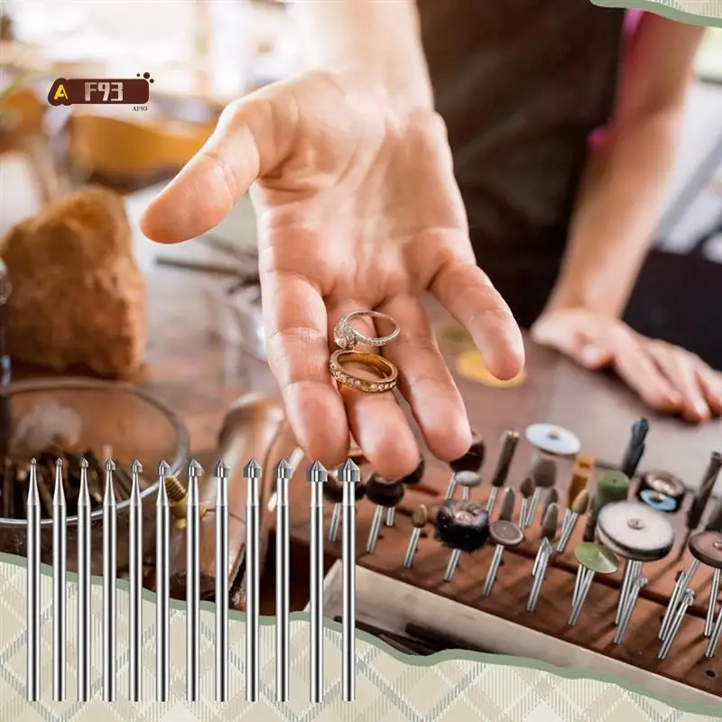 AF93-12Pc Zylinder Kegel Form Carving Grat Sets Schmuck Grat Setsshank Schmuck Machen Stein Einstellung Bohrer Für Lapidar 008-040