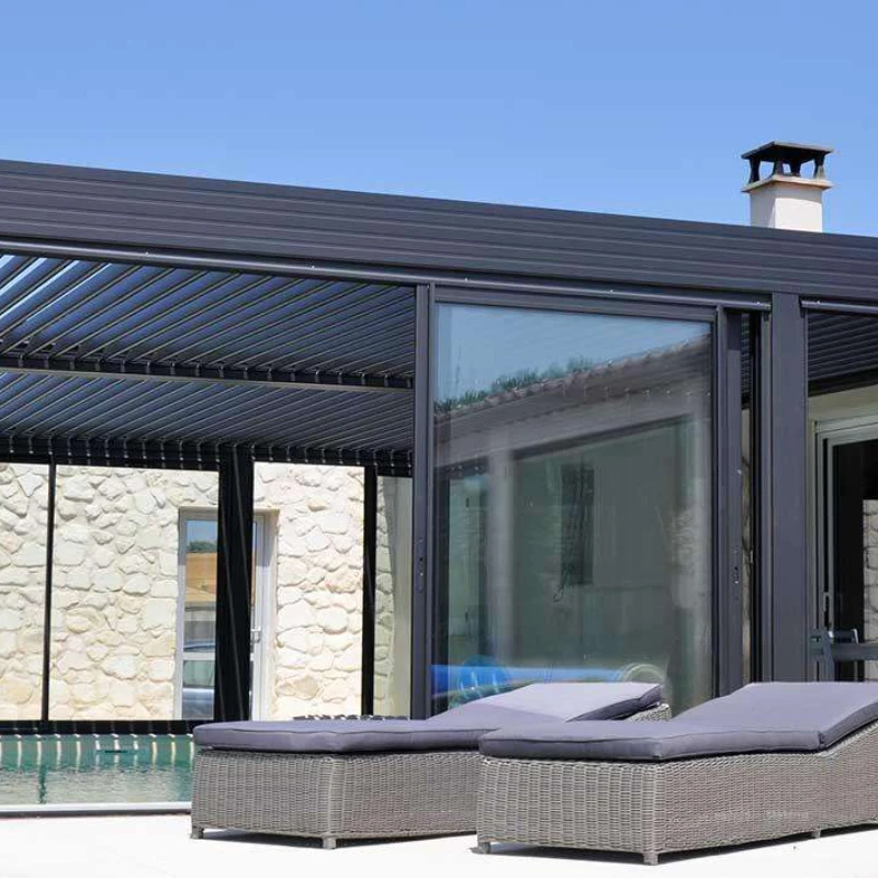 

Современная алюминиевая беседка с крышей из закаленного стекла, водонепроницаемая солнечная комната для сада, патио, террасы, наружного использования