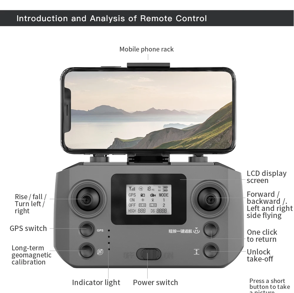 Lfemale PRO MAX Drone 4K 3 Axes 2.4GHz, Fonction de Récupération d'Avion Sans Dispositif d'Évitement d'Obstacles, 5G WIFI RC FPV Quadcopter