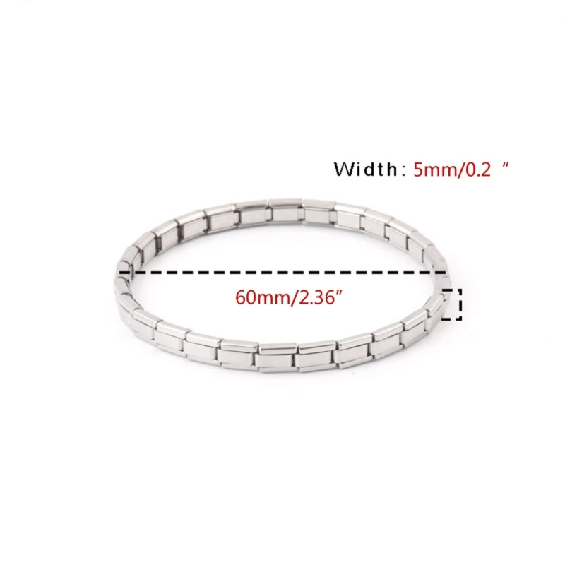 5/9/12mm Italian Starter Charm Bracelet Starting at 18 Links for Men Women Wrist Punk Stainless Steel Modular Links